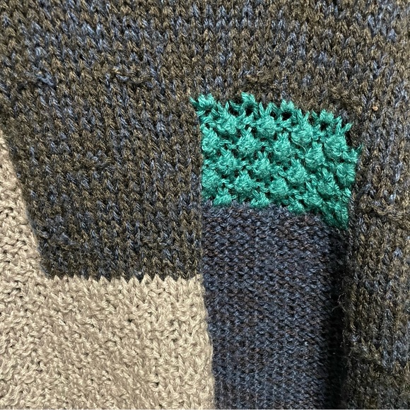 Vintage 90s Berrie Dale Colour Block Geometric Knit Sweater Men’s Large - Picture 6 of 9